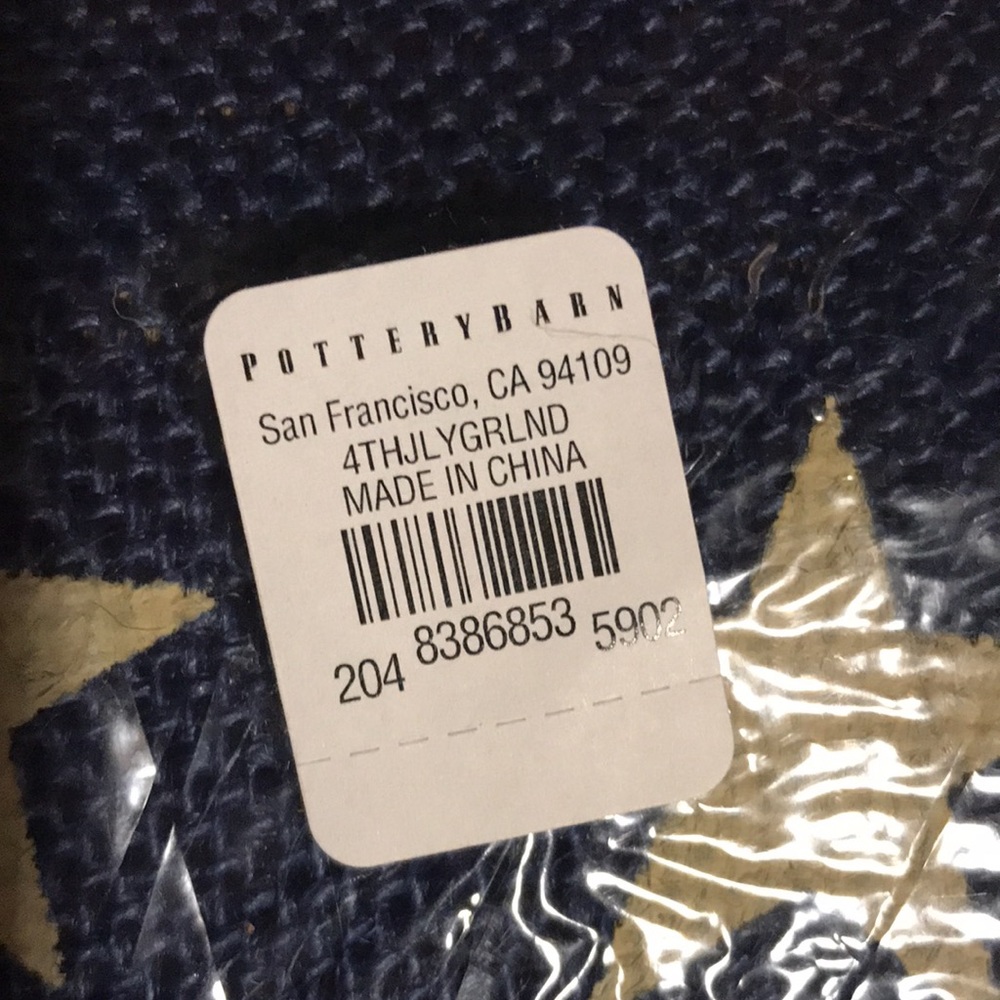 Pottery Barn burlap flag garland BN - Picture 3 of 3